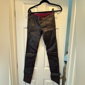 AG the legging super skinny coated burgundy size 25